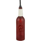 Meyda Lighting Coastal Collection 5" Black Lobster Mini Pendant Light With Red Wine Bottle Shade Glass