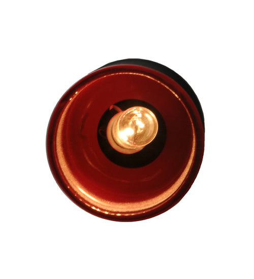 Meyda Lighting Coastal Collection 5" Black Lobster Mini Pendant Light With Red Wine Bottle Shade Glass