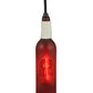 Meyda Lighting Coastal Collection 5" Black Lobster Mini Pendant Light With Red Wine Bottle Shade Glass