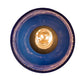 Meyda Lighting Coastal Collection 5" Black Mini Pendant Light With Blue Compass Sandblasted Wine Bottle Shade Glass