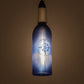 Meyda Lighting Coastal Collection 5" Black Mini Pendant Light With Blue Compass Sandblasted Wine Bottle Shade Glass