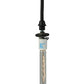 Meyda Lighting Coastal Collection 5" Black Mini Pendant Light With Blue Compass Sandblasted Wine Bottle Shade Glass