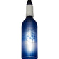 Meyda Lighting Coastal Collection 5" Black Mini Pendant Light With Blue Compass Sandblasted Wine Bottle Shade Glass