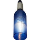 Meyda Lighting Coastal Collection 5" Black Mini Pendant Light With Blue Compass Sandblasted Wine Bottle Shade Glass