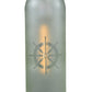 Meyda Lighting Coastal Collection 5" Black Ships Wheel Mini Pendant Light With Clear Wine Bottle Shade Glass