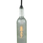 Meyda Lighting Coastal Collection 5" Black Ships Wheel Mini Pendant Light With Clear Wine Bottle Shade Glass