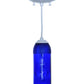 Meyda Lighting Coastal Collection 5" White Anchor Mini Pendant Light With Blue Wine Bottle Shade Glass