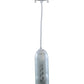 Meyda Lighting Coastal Collection 5" White Lighthouse Mini Pendant Light With Clear Frosted Wine Bottle Shade Glass