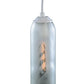 Meyda Lighting Coastal Collection 5" White Lighthouse Mini Pendant Light With Clear Frosted Wine Bottle Shade Glass