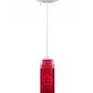 Meyda Lighting Coastal Collection 5" White Ships Wheel Mini Pendant Light With Red Wine Bottle Shade Glass