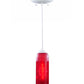 Meyda Lighting Coastal Collection 5" White Ships Wheel Mini Pendant Light With Red Wine Bottle Shade Glass