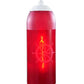 Meyda Lighting Coastal Collection 5" White Ships Wheel Mini Pendant Light With Red Wine Bottle Shade Glass