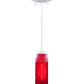 Meyda Lighting Coastal Collection 5" White Ships Wheel Mini Pendant Light With Red Wine Bottle Shade Glass