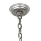 Meyda Lighting Colline 23" 3-Light Pewter Inverted Pendant Light With Blue Shade