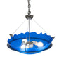 Meyda Lighting Colline 23" 3-Light Pewter Inverted Pendant Light With Blue Shade