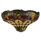 Meyda Lighting Colonial Tulip 14" 2-Light Antique Wall Sconce With Multi-Colored Shade Glass