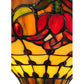 Meyda Lighting Colonial Tulip 14" 2-Light Antique Wall Sconce With Multi-Colored Shade Glass