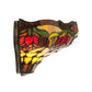 Meyda Lighting Colonial Tulip 14" 2-Light Antique Wall Sconce With Multi-Colored Shade Glass