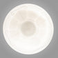 Meyda Lighting Colonnade 5" Mahogany Bronze Flush Mount Light With White Art Shade Glass