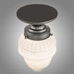 Meyda Lighting Colonnade 5" Pewter Semi-flush Mount Light With White Frosted Shade Glass