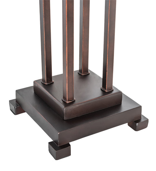 Meyda Lighting Column Mission 24" 2-Light Mahogany Bronze Table Lamp Base Hardware