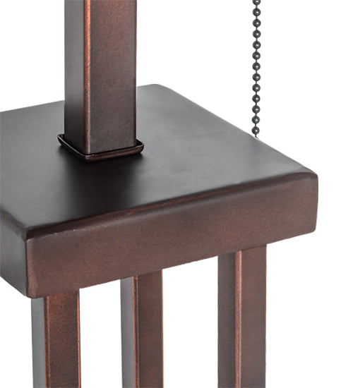 Meyda Lighting Column Mission 24" 2-Light Mahogany Bronze Table Lamp Base Hardware