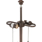 Meyda Lighting Column Mission 32" 2-Light Mahogany Bronze Table Lamp Base