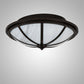 Meyda Lighting Commerce 16" 3-Light Bronze Semi-flush Mount Light With White Opal Shade Glass