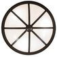 Meyda Lighting Commerce 16" 3-Light Bronze Semi-flush Mount Light With White Opal Shade Glass