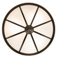 Meyda Lighting Commerce 20" 3-Light Bronze Semi-flush Mount Light With White Art Shade Glass
