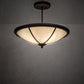 Meyda Lighting Commerce 20" 4-Light Oil Rubbed Bronze Semi-flush Mount Light With Creme Carrara Idalight Shade