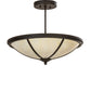 Meyda Lighting Commerce 20" 4-Light Oil Rubbed Bronze Semi-flush Mount Light With Creme Carrara Idalight Shade