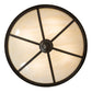Meyda Lighting Commerce 20" 4-Light Oil Rubbed Bronze Semi-flush Mount Light With Creme Carrara Idalight Shade