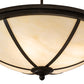 Meyda Lighting Commerce 20" 4-Light Oil Rubbed Bronze Semi-flush Mount Light With Creme Carrara Idalight Shade