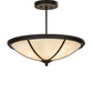 Meyda Lighting Commerce 20" 4-Light Oil Rubbed Bronze Semi-flush Mount Light With Creme Carrara Idalight Shade