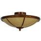 Meyda Lighting Commerce 20" 4-Light Transparent Copper Semi-flush Mount Ceiling Light With Tawnyrock Idalight Shade Glass