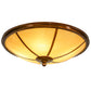 Meyda Lighting Commerce 20" 4-Light Transparent Copper Semi-flush Mount Ceiling Light With Tawnyrock Idalight Shade Glass