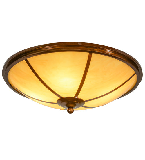Meyda Lighting Commerce 20" 4-Light Transparent Copper Semi-flush Mount Ceiling Light With Tawnyrock Idalight Shade Glass