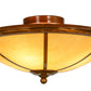 Meyda Lighting Commerce 20" 4-Light Transparent Copper Semi-flush Mount Ceiling Light With Tawnyrock Idalight Shade Glass