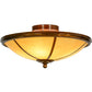 Meyda Lighting Commerce 20" 4-Light Transparent Copper Semi-flush Mount Ceiling Light With Tawnyrock Idalight Shade Glass