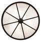 Meyda Lighting Commerce 24" 3-Light Bronze Semi-flush Mount Light With White Art Shade Glass