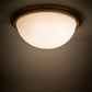 Meyda Lighting Commerce 25" 4-Light Buttered Brass Flush Mount Light With White Statuario Idalight Shade Glass