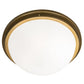 Meyda Lighting Commerce 25" 4-Light Buttered Brass Flush Mount Light With White Statuario Idalight Shade Glass