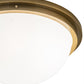Meyda Lighting Commerce 25" 4-Light Buttered Brass Flush Mount Light With White Statuario Idalight Shade Glass