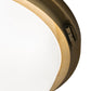 Meyda Lighting Commerce 25" 4-Light Buttered Brass Flush Mount Light With White Statuario Idalight Shade Glass