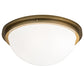 Meyda Lighting Commerce 25" 4-Light Buttered Brass Flush Mount Light With White Statuario Idalight Shade Glass