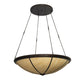 Meyda Lighting Commerce 250578 71" 8-Light Copper Vein Inverted Pendant Light With Tawnyrock Idalight Shade