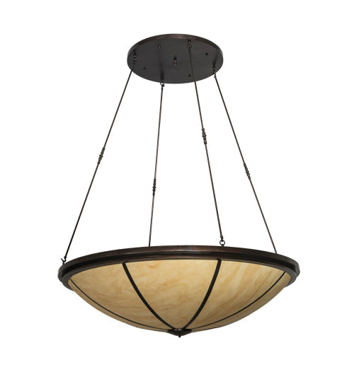 Meyda Lighting Commerce 250578 71" 8-Light Copper Vein Inverted Pendant Light With Tawnyrock Idalight Shade