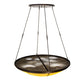 Meyda Lighting Commerce 250578 71" 8-Light Copper Vein Inverted Pendant Light With Tawnyrock Idalight Shade