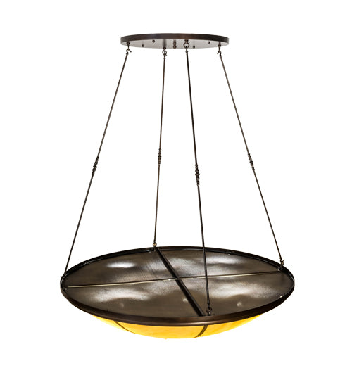 Meyda Lighting Commerce 250578 71" 8-Light Copper Vein Inverted Pendant Light With Tawnyrock Idalight Shade